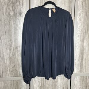 Hugo Boss Silk Blouse Size 14 Long Sleeves